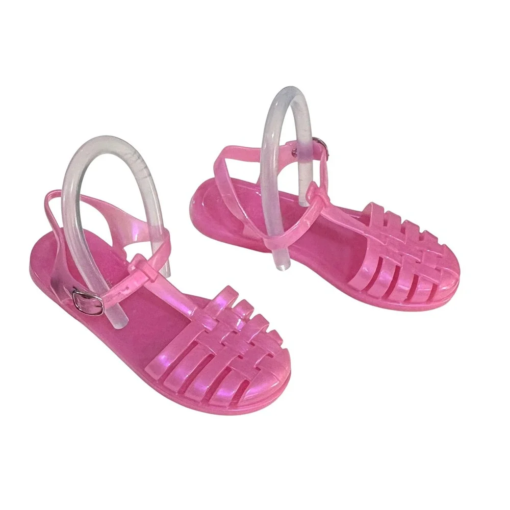 Old Navy Girls Fisherman Jelly Sandals‎ 13 Pink Sparkle Summer Beach